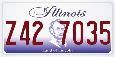 IL license plate Z427035