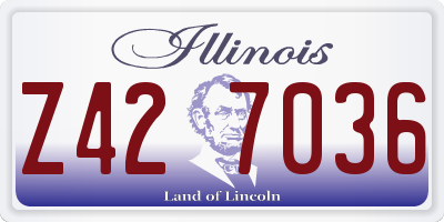 IL license plate Z427036