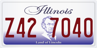 IL license plate Z427040