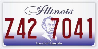 IL license plate Z427041