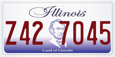 IL license plate Z427045