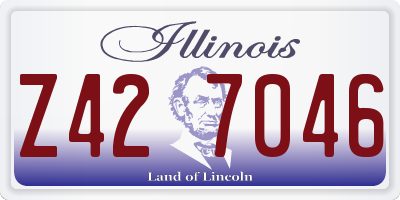 IL license plate Z427046