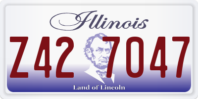 IL license plate Z427047