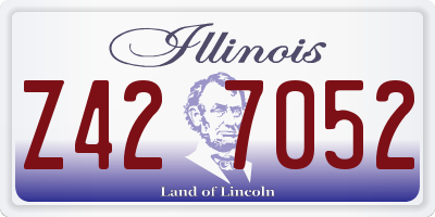 IL license plate Z427052