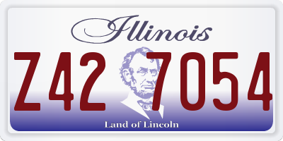 IL license plate Z427054