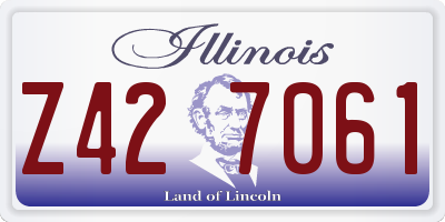 IL license plate Z427061