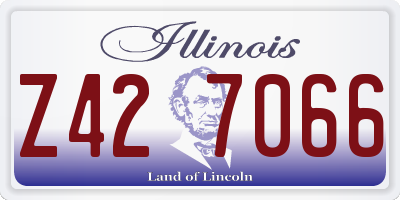 IL license plate Z427066