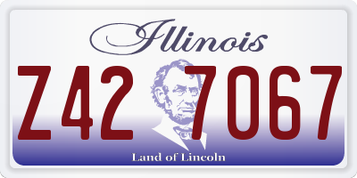 IL license plate Z427067