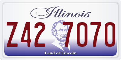 IL license plate Z427070