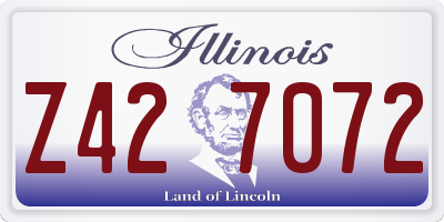 IL license plate Z427072
