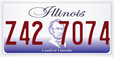 IL license plate Z427074