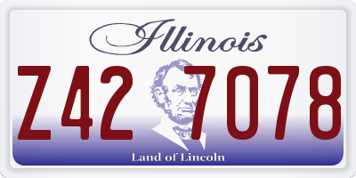 IL license plate Z427078