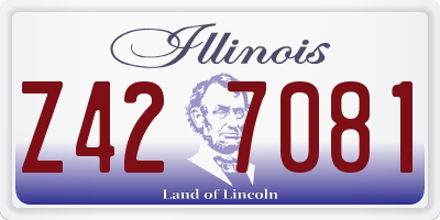 IL license plate Z427081