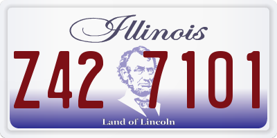 IL license plate Z427101
