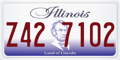 IL license plate Z427102