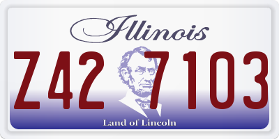 IL license plate Z427103