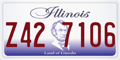 IL license plate Z427106
