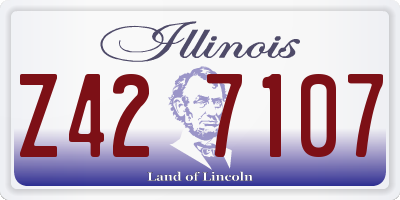 IL license plate Z427107