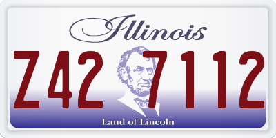 IL license plate Z427112