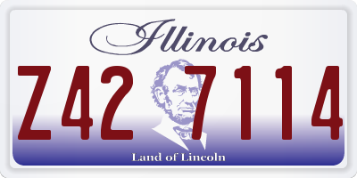 IL license plate Z427114