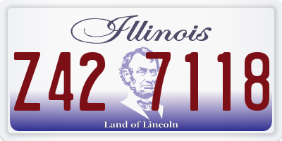 IL license plate Z427118