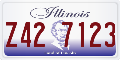 IL license plate Z427123