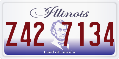 IL license plate Z427134