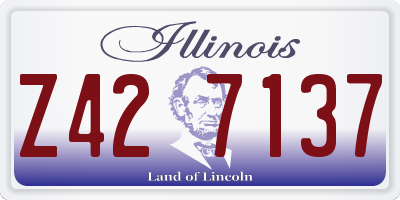 IL license plate Z427137