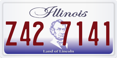IL license plate Z427141