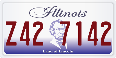 IL license plate Z427142