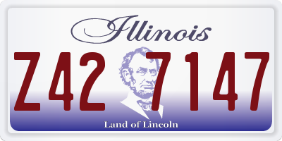IL license plate Z427147