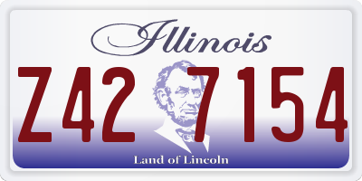 IL license plate Z427154