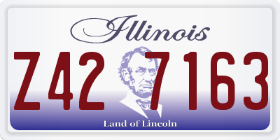 IL license plate Z427163