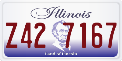 IL license plate Z427167