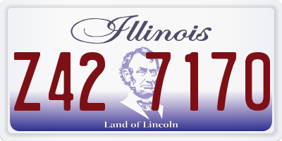 IL license plate Z427170