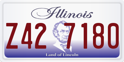 IL license plate Z427180