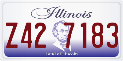 IL license plate Z427183