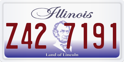IL license plate Z427191