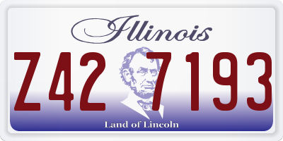 IL license plate Z427193