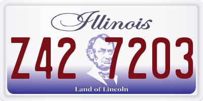 IL license plate Z427203