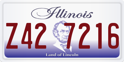IL license plate Z427216