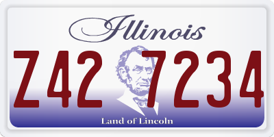 IL license plate Z427234