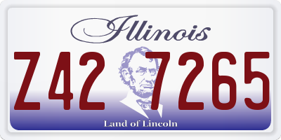 IL license plate Z427265