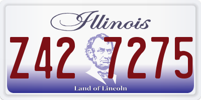 IL license plate Z427275