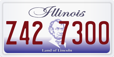 IL license plate Z427300