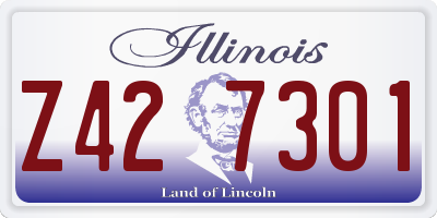 IL license plate Z427301