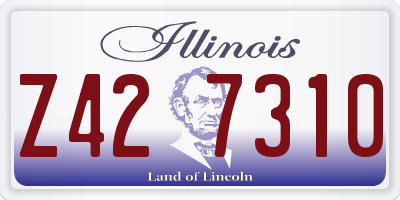 IL license plate Z427310
