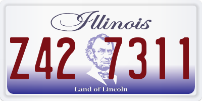 IL license plate Z427311
