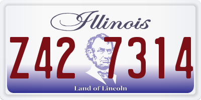 IL license plate Z427314