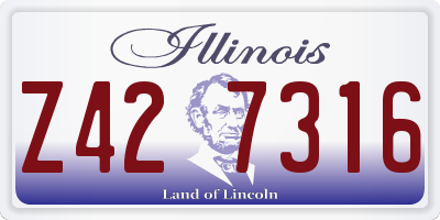 IL license plate Z427316
